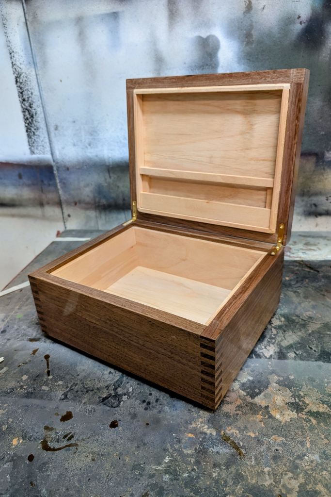 Open Black Walnut Humidor