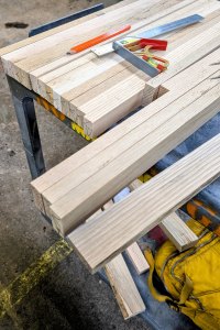 Rungs planed and sanded