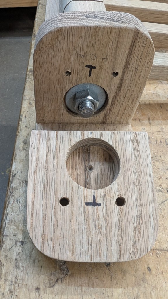 Adding top and bottom caps to hide the threaded rod hardware