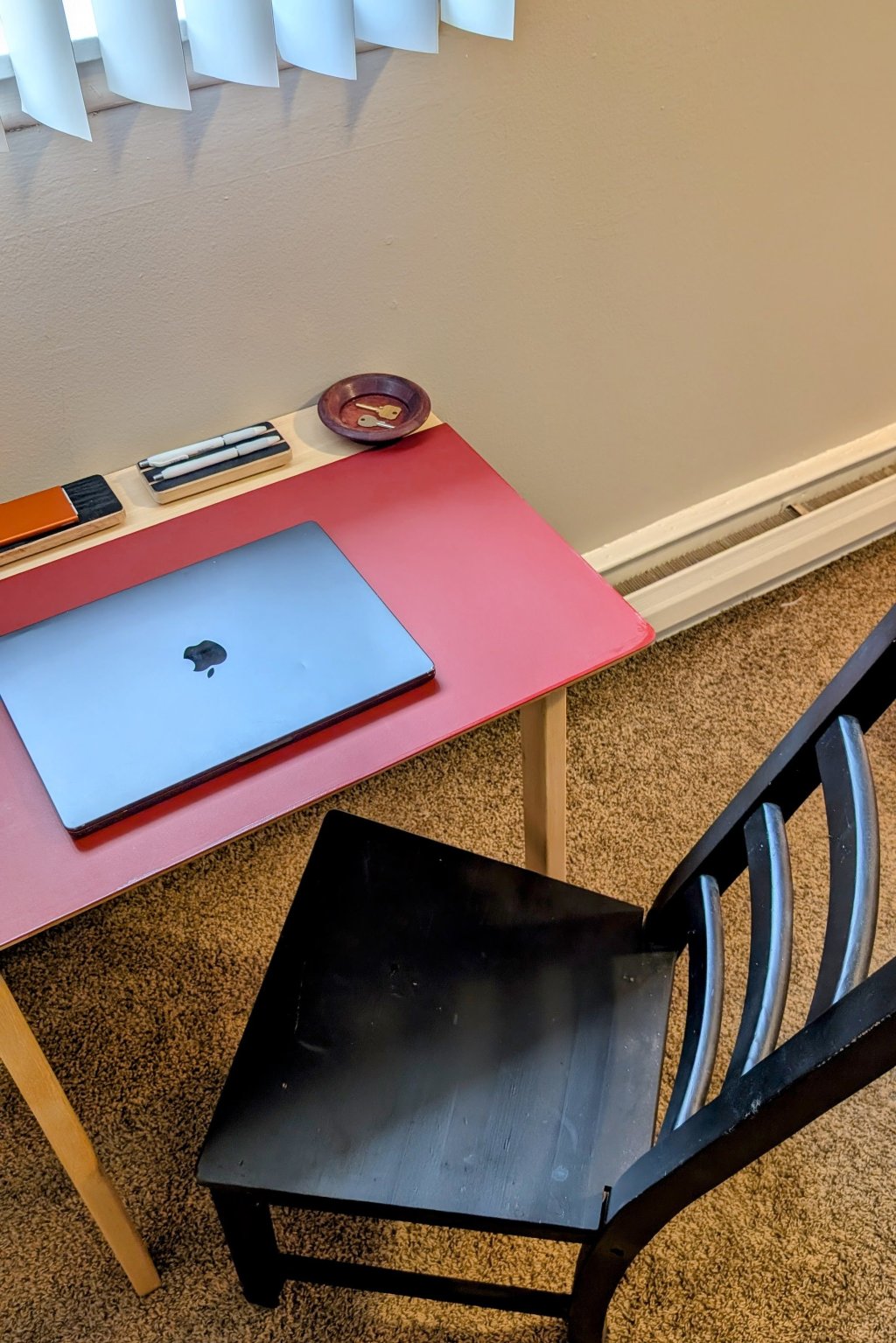 Top view for compact desk